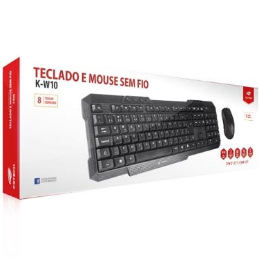Imagem de Kit Teclado e Mouse sem Fio K-W10BK C3 TECH