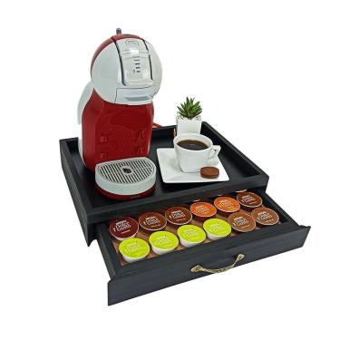 Imagem de Porta Cápsulas Gaveta 41X30 Dolce Gusto - Preto 24 Cápusulas
