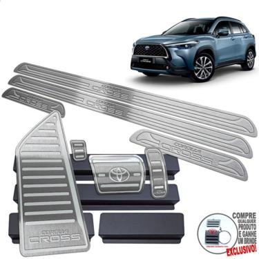 Imagem de Pedaleira Soleira Descanso Prata Toyota Corolla Cross 2022
