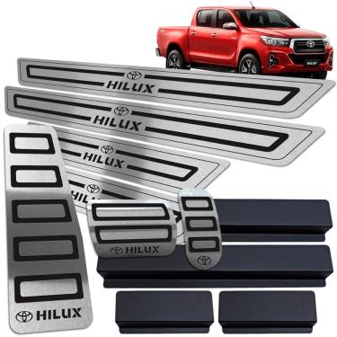 Imagem de Soleira Pedaleira Descanso Hilux 2016 A 2019 Preto Baixo R.