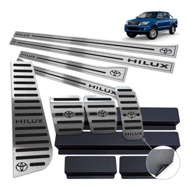 Imagem de Soleira Pedaleira Manual Descanso Hilux 2006 A 2012 Preto BR