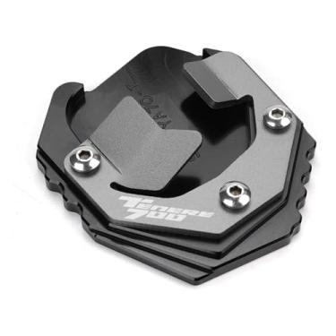 Imagem de Compatível com Tenere 700 2019 2020 2021 2022 2023 Acessórios de motocicleta Suporte lateral extensão de pé almofada ampliadora Tenere700 (suporte B-cinza)