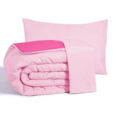 Imagem de Kit Edredom Casal Queen 3 Peças Margarida Cama Box - Mr Dias, Pink e R