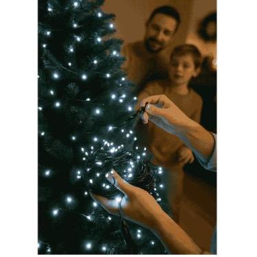 Imagem de Pisca 100 Leds 10 metros Branco Frio Decoração Sofisticada Luxo Casa E