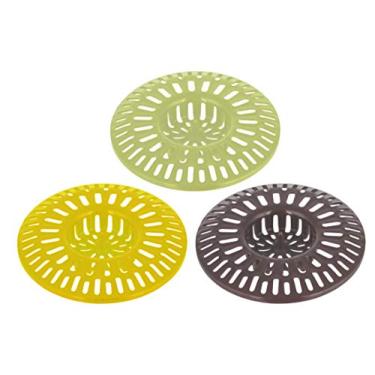 Imagem de Tampa para pia de banheira para pia de cozinha de banheiro - pacote com 3 - Protetor de tela para banheira apanhador de cabelo