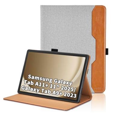 Imagem de Oduio Capa para Samsung Galaxy Tab A11 Plus 2025/ A9 Plus 2023 de 11 polegadas (SM-X236B/SM-X210/X215/X216) - Capa fólio de couro PU com suporte de mão e bolso, capa para tablet inteligente despertar