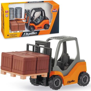 Imagem de Brinquedo Colecionável Miniatura Empilhadeira Agile Working Laranja