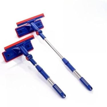 Imagem de Kit Limpa Vidro Rodo Mágico + 05 Panos de Limpeza de Janelas Esponja 2 Em 1(Rodo Mágico + 5 Panos Limpeza)