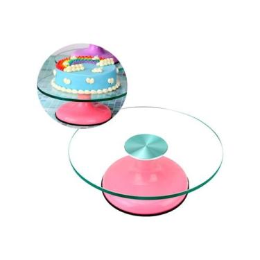 Imagem de Base giratória para bolos, base giratória, vidro de 30 cm de diâmetro 