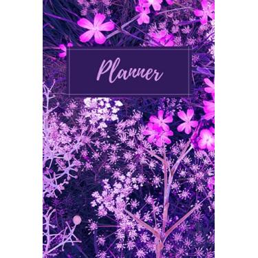 Imagem de Weekly Planner: Pink and Purple Flowers Design: 52 week diary - Enter your own dates and months. Perfect gift for plant lovers.