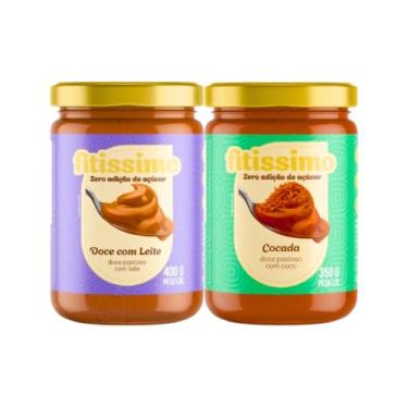 Imagem de Kit Zero Açúcar e Zero Lactose - Doce de Leite e Cocada Cremosa Fit - Fitissimo
