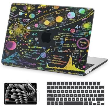 Imagem de AKIT Capa compatível com MacBook Air de 13 polegadas 2025 2024-2022 M4 M3 M2 A3240 A3113 A2681, capa rígida de padrão exclusivo para laptop + protetor de tela + capa de teclado para MacBook Air de