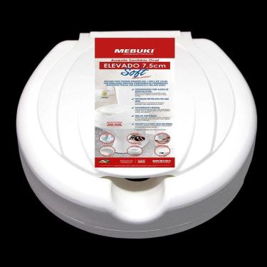 Imagem de Assento De Vaso Elevado 7,5 Cm Soft - Branco - Mebuki
