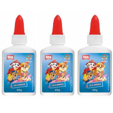 Imagem de 3X COLA BRANCA LÍQUIDA ESCOLAR PATRULHA CANINA 40G - TRIS