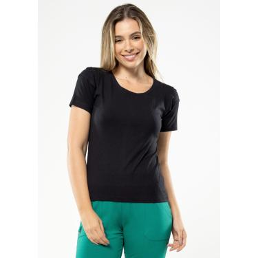 Imagem de Blusa Manga Curta Pau a Pique Canelada Preto