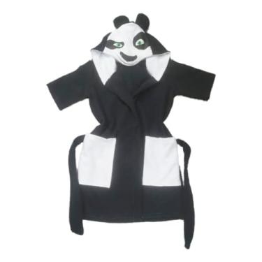 Imagem de Toalha Roupão Infantil Bebe Criança Piscina Capuz Bichinho