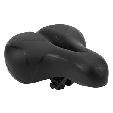 Imagem de Pilipane Selim de bicicleta, almofada de assento de couro artificial, assento de mountain bike esculpido vazado, selim de bicicleta confortável, almofada de assento de bicicleta para exercícios e