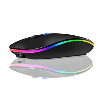 Imagem de Mouse sem Fio Skudo BackLit com conexão bluetooth, recarregável, silenciosos, gamer RGB, Óptico LED, 1600 DPI, para TABLET