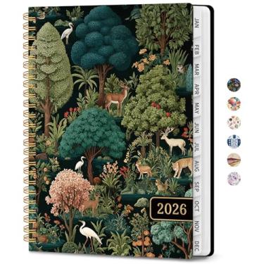 Imagem de Agenda 2026 – Agenda semanal e mensal, janeiro de 2026 a dezembro de 2026, agenda de calendário 2026 com encadernação em espiral, bolso interno, perfeito para material escolar de escritório em casa