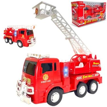 Imagem de Caminhão De Bombeiro Com Som De Sirene Joga Água E Luzes