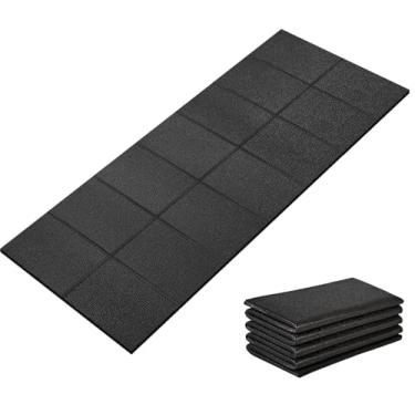 Imagem de Tapete de esteira, 172 cm x 61 cm, 4 mm de espessura, tapete de equipamento de exercício para piso de madeira, compatível com tapete de caminhada, bicicleta giratória, aparelho elíptico, máquina de