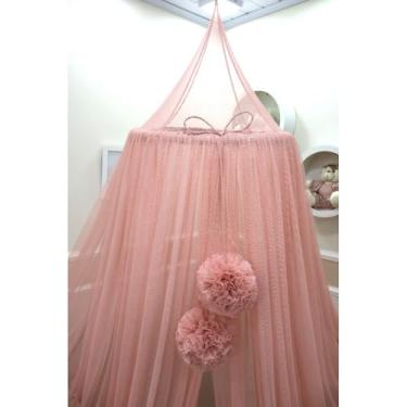 Imagem de Mosquiteiro Tenda 3,10x6,10m - Rede de Proteção com Arco em Respirável para Áreas Internas e Externas (Rosê)