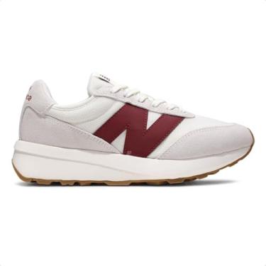 Imagem de Tênis New Balance 370v1 Unissex - Bege Claro/bordo - 42