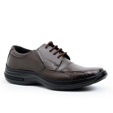 Imagem de Sapato Masculino Social Verona em Couro Legítimo Conforto (Café, BR, Adulto, Numérico, 46)