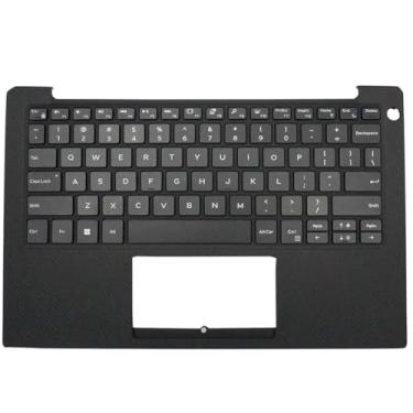 Imagem de Novo estojo de apoio de palma superior para notebook, com teclado dos EUA, retroiluminado, tamanho 33.8 cm, sem botão liga/desliga, substituição preta para Dell XPS 9370 9380 7390 AQ2Q0000101 0KPRW0