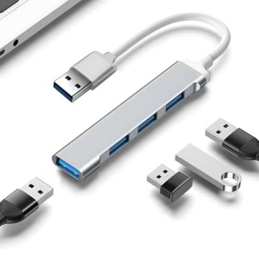 Imagem de HUB Usb 4 Portas Compatível Com Notebook Pc Macbook Adaptador Hub Usb 4 Em 1 Alta Velocidade Portátil Expansor De Portas Usb 3.0 E 2.0 Plug And Play Hub Usb Compacto Leve - Premium