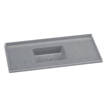 Imagem de Pia De Cozinha Mármore Sintético 120x55cm Multimóveis CR20479 Cinza