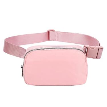 Imagem de Bolsa de cintura unissex – Pochete leve ajustável para mulheres e homens, presente de Páscoa, rosa, Bolsa de peito unissex