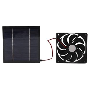 Imagem de Ymiko Ventilador Movido a Energia Solar, 10W 5V ABS, Metal, PET Monocristalino, Kit de Ventilador de Painel Solar Acessórios para Galinheiro Ventilador Solar Com Painel Solar de 10W