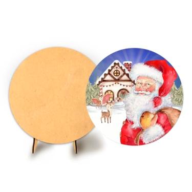 Imagem de Painel C Elastico Redondo 50cm Natal + Suporte MDF (NAT045)