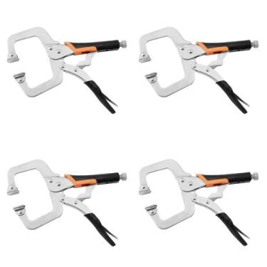 Imagem de Alicate C-Clamp pesado de 9 polegadas Clamps SOLUDE, pacote com 4