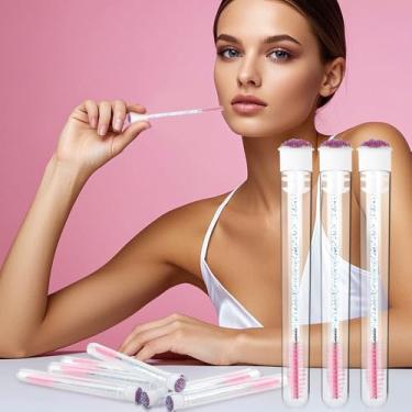 Imagem de Conjunto de 12 varinhas de rímel descartáveis, pincéis de cílios de diamante, tubos de varinha de cílios, carretel com tubo vazio, ferramenta de maquiagem, suprimentos para aplicadores de sobrancelhas