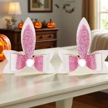 Imagem de Grampos de cabelo de Halloween - Grampos de cabelo fofos de coelho de desenho animado, acessórios de festival assustadores antiderrapantes para mulheres e meninas, conjunto de presente de festa