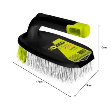 Imagem de Noviça - Escova Multiuso de Ferrinho Raspador, Cor Preta com Verde, Bettanin.