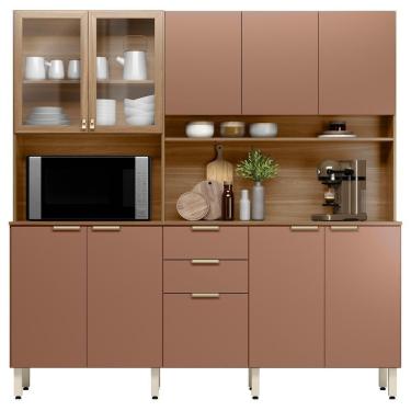 Imagem de Cozinha Compacta 10 Portas 2 Gavetas 98221 Amendola Marsala Prime Tx Demobile Amendola Marsala