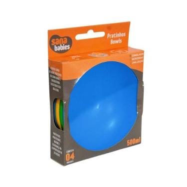 Imagem de Kit com 4 Bowls Pratinhos Tigelas 500ml Sana Babies Menino