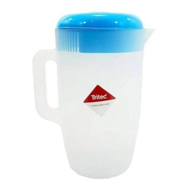 Imagem de 2X Jarra Grande Agua Suco 4L Reforçada Com Tampa Tritec