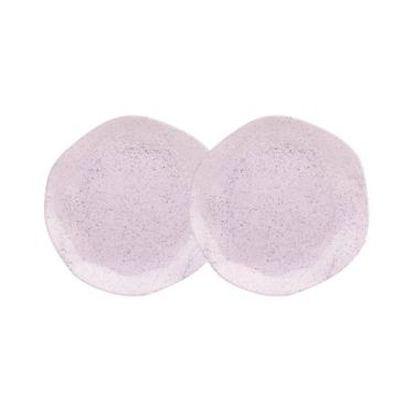 Imagem de Conjunto 2 Pratos de Sobremesa 21,5cm Ryo Pink Sand Porcelana Oxford