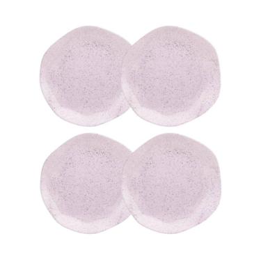 Imagem de Conjunto 4 Pratos de Sobremesa 21,5cm Ryo Pink Sand Porcelana Oxford