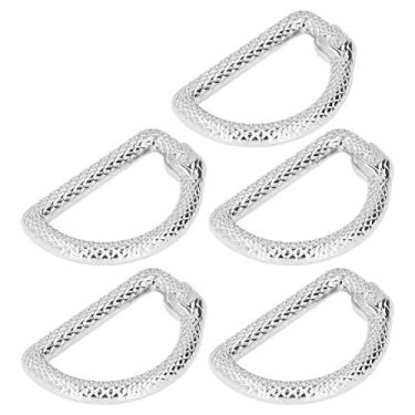 Imagem de Zerodis Fivelas de Anéis D de Metal Com Rolamento de Alta Carga para Alça de Bolsa Conector de Anel de Hardware Multifuncional para Projetos de Costura de Bolsa Anéis D de Metal Chaveiro de Liga de Zinco (Prata)