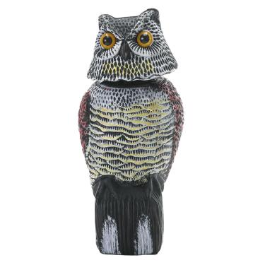 Imagem de Cifavor Coruja falsa para jardim com cabeça giratória, olhos realistas e formato à prova d'água