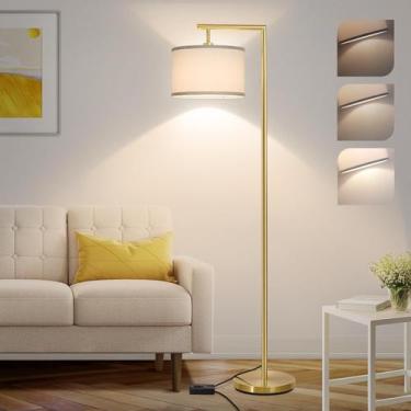 Imagem de Luminária de chão Boncoo Gold, LED de 9W, cabeça ajustável regulável