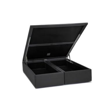 Imagem de Cama Box Baú Queen Universal Suede Gray (158x198x39) - Ortobom