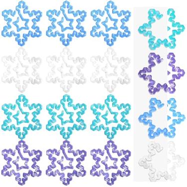 Imagem de AmazingSpark 12 peças de clipes de papel de acrílico jumbo floco de neve, design de clipe de papel, conjunto de presente para amantes de livros, professores, apreciação, material escolar de inverno