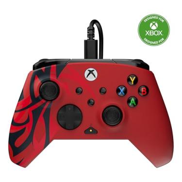 Imagem de Turtle Beach Rematch Advanced Spirit Red Wired Gaming Controller for Xbox and PC - Officially Licensed by Xbox, Remappable Buttons, Hall-Effect Hair Triggers, Audio Controls, 8ft Cable