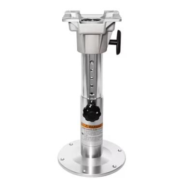 Imagem de BESTMAN MARINE Pedestal de assento de barco com deslizante, alumínio ajustável de 33 a 48 cm, assentos de barco e pedestais com altura ajustável, adequado para a maioria dos assentos de embarcações